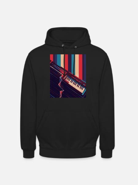 Keytar Keyboard Gift - Unisex Hoodie - black