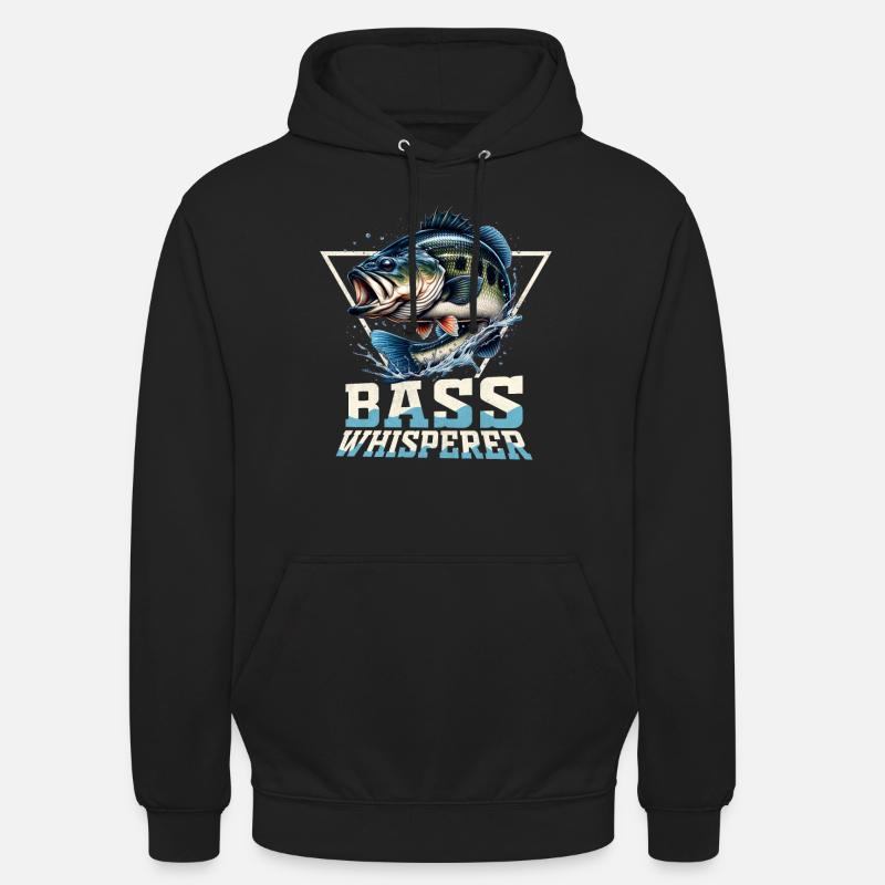 Achigan Whusperer - Sweat-shirt à capuche unisexe - noir