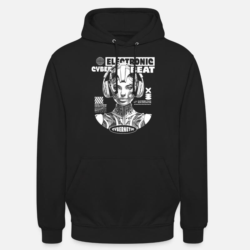 Chemise Electro Cyber Beat Techno - Sweat-shirt à capuche unisexe - noir