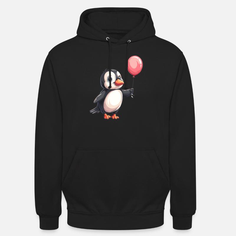 Ballon Pingouin Kawaii Pingouin Mignon - Sweat-shirt à capuche unisexe - noir