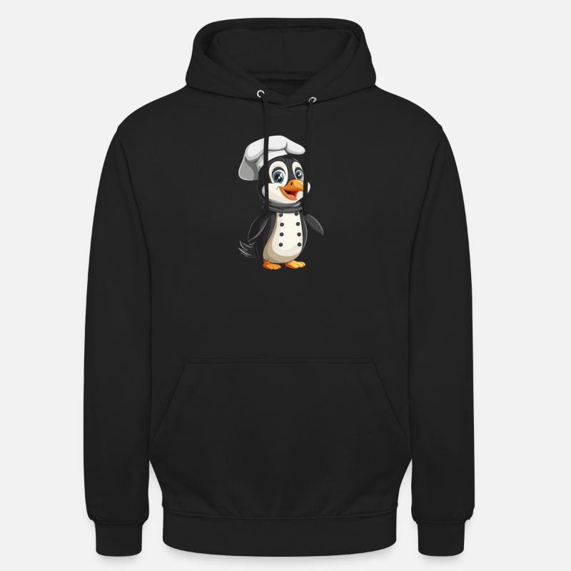 Pingouin Kawaii Pingouin Mignon - Sweat-shirt à capuche unisexe - noir