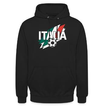 Maillot Italie 2024 Italie Italie Rome Turin Milan - Sweat-shirt à capuche unisexe - noir - Devant - Alina (178cm) & Michal (187cm)