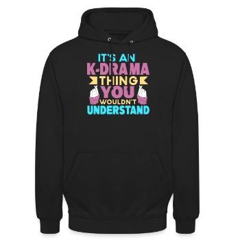Koreanischer Drama Merch K-Drama Liebhaber Fan - Unisex Hoodie - Schwarz - Vorne - Alina (178cm) & Michal (187cm)
