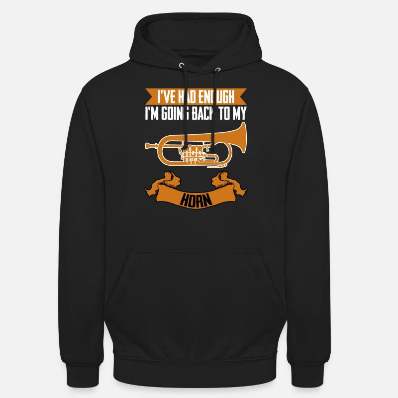 Bugle - Sweat-shirt à capuche unisexe - noir