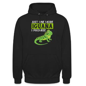 Iguanische Reptilienliebhaber Herpetologe - Unisex Hoodie - Schwarz - Vorne - Alina (178cm) & Michal (187cm)