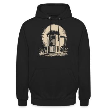 Beer Brewing Moon Home Brewery - Unisex Hoodie - black - Front - Alina (178cm) & Michal (187cm)