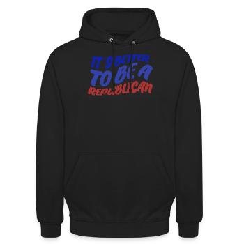 Republican Conservative Republicans - Unisex Hoodie - black - Front - Alina (178cm) & Michal (187cm)