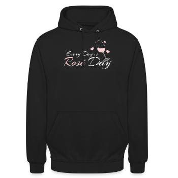 Verres à vin rosé Vino - Sweat-shirt à capuche unisexe - noir - Devant - Alina (178cm) & Michal (187cm)