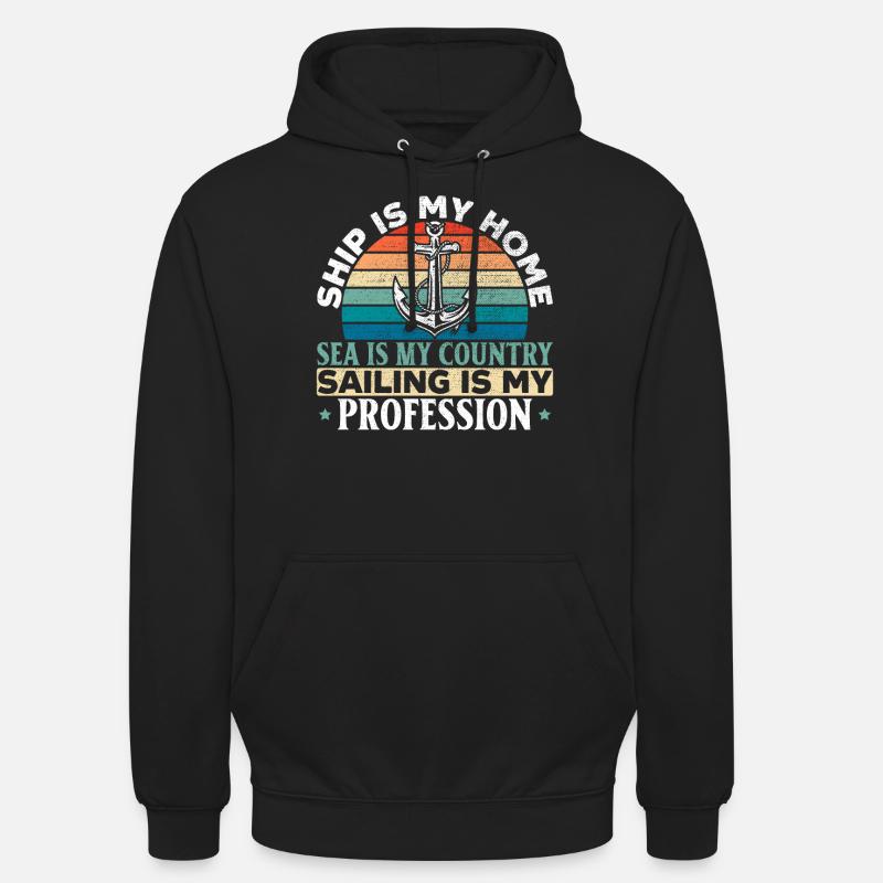 Seemann Schiffsberuf Seemann Seesegeln - Unisex Hoodie - Schwarz