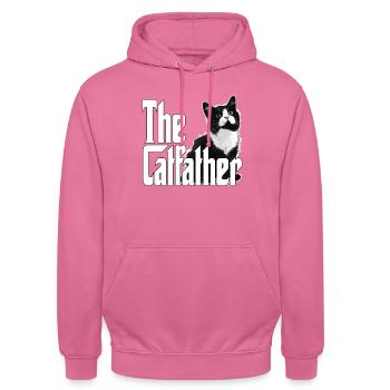 Cat Father The Catfather Crazy Cat Dad Dad - Unisex Hoodie - pink - Front - Alina (178cm) & Michal (187cm)