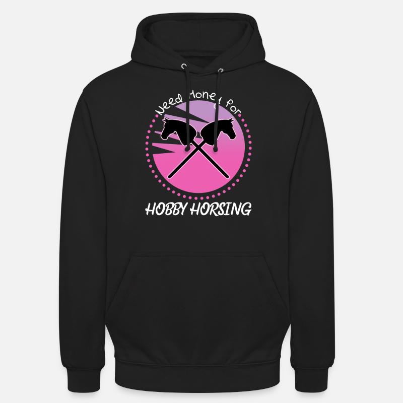 Hobby Cheval Hobby Équitation - Sweat-shirt à capuche unisexe - noir