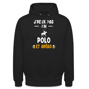 Cavalier I can't I have Polo Aperitif - Unisex Hoodie - Schwarz - Vorne - Alina (178cm) & Michal (187cm)