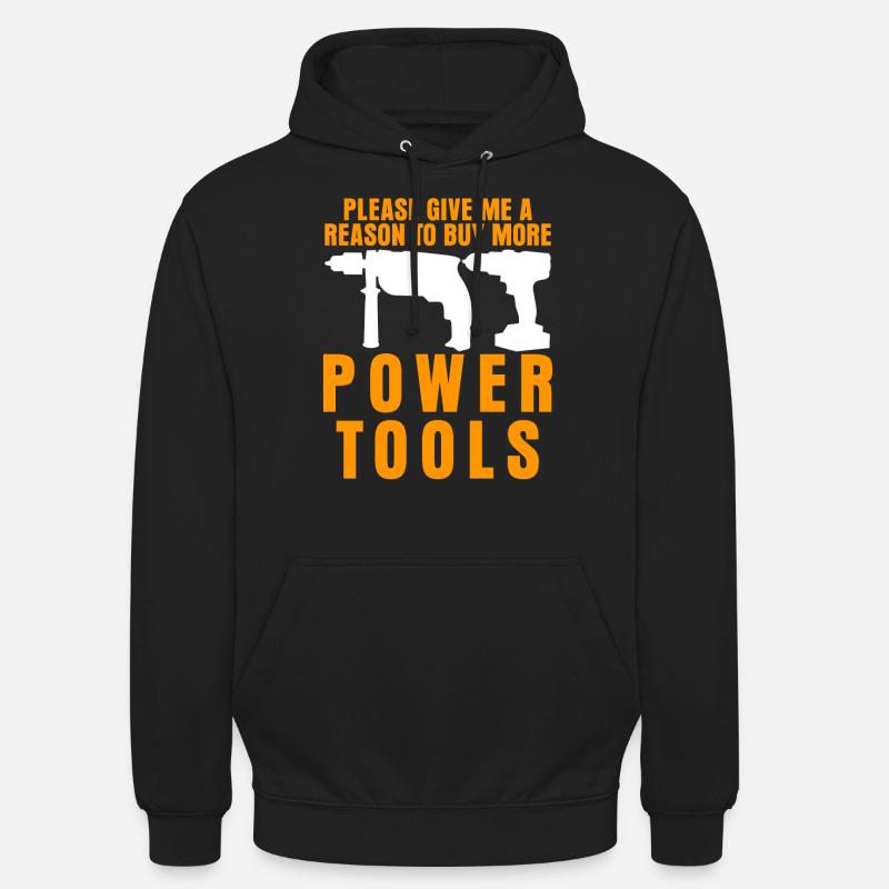 Power Tool Joke Outils électriques - Sweat-shirt à capuche unisexe - noir