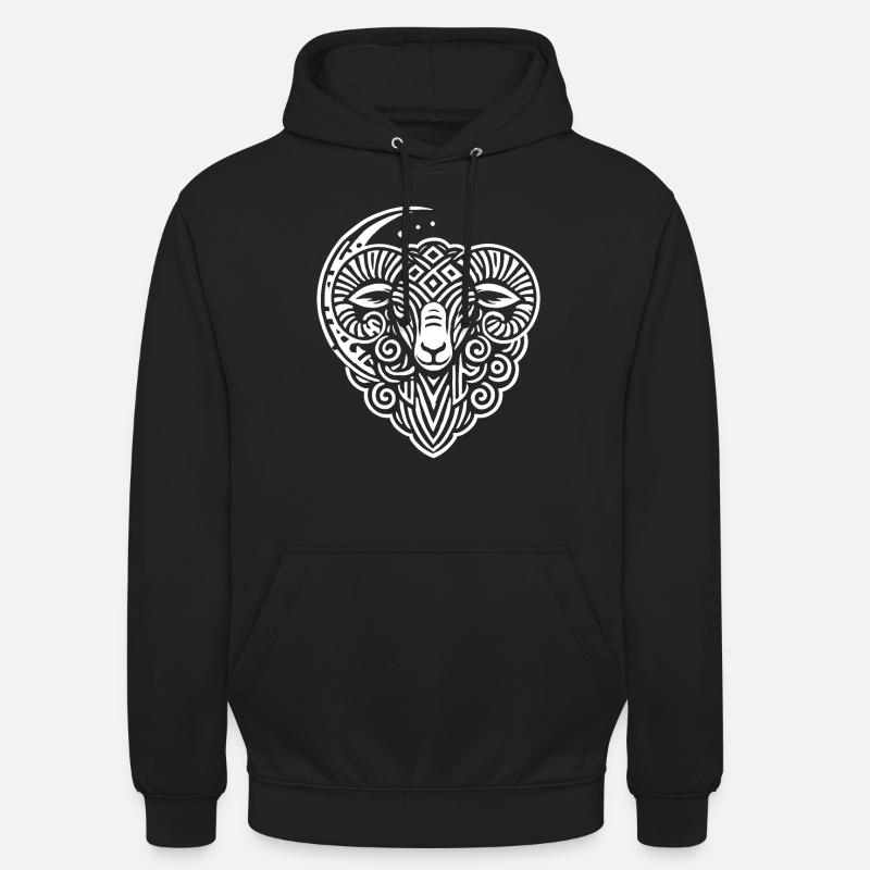 Schaf Moon Phases - Unisex Hoodie - Schwarz