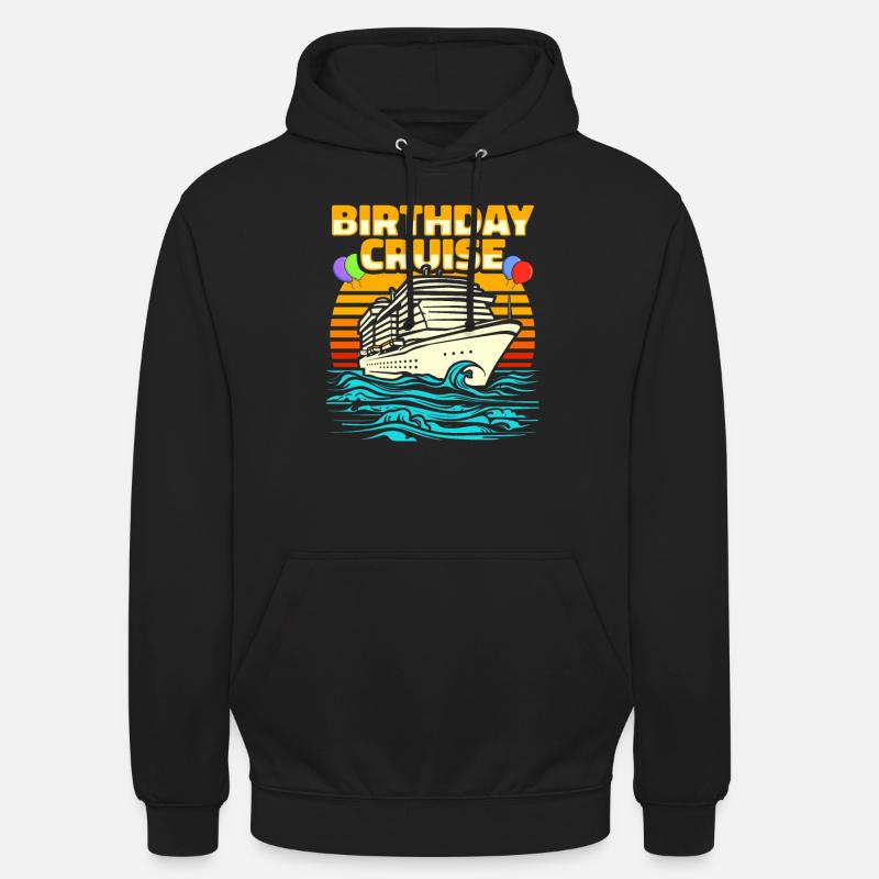 Croisière d’anniversaire à Kreuzfahrt - Sweat-shirt à capuche unisexe - noir
