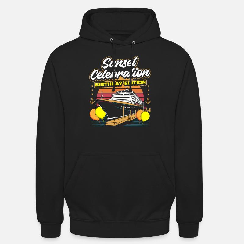 Croisière d’anniversaire à Kreuzfahrt - Sweat-shirt à capuche unisexe - noir