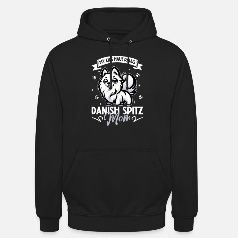 Maman Spitz danoise - Sweat-shirt à capuche unisexe - noir