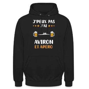 Ich kann nicht ich gerudert Aperitif Humor Geschenk - Unisex Hoodie - Schwarz - Vorne - Alina (178cm) & Michal (187cm)