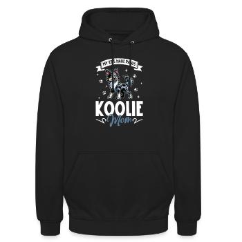Koolie Mor - Hættetrøje unisex - sort - Foran - Alina (178cm) & Michal (187cm)