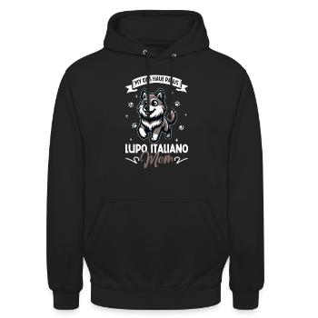Lupo Italiano Mama - Unisex Hoodie - black - Front - Alina (178cm) & Michal (187cm)