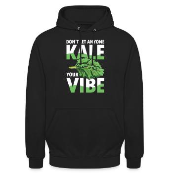 Don’t Let Anyone Kale Your Vibe - Unisex Hoodie - Schwarz - Vorne - Alina (178cm) & Michal (187cm)