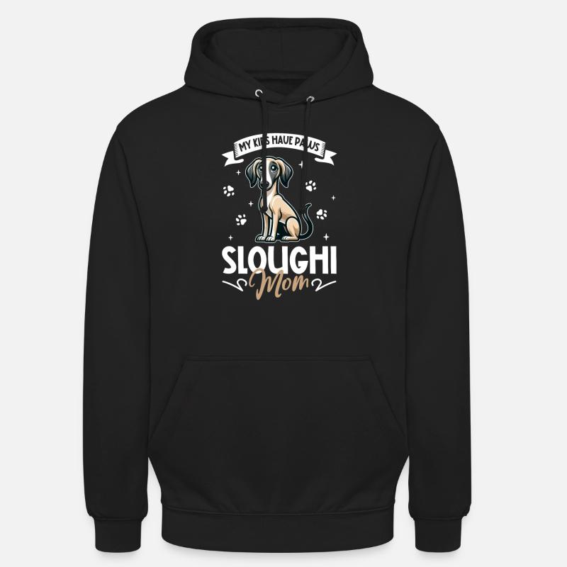 Sloughi Mama - Sweat-shirt à capuche unisexe - noir