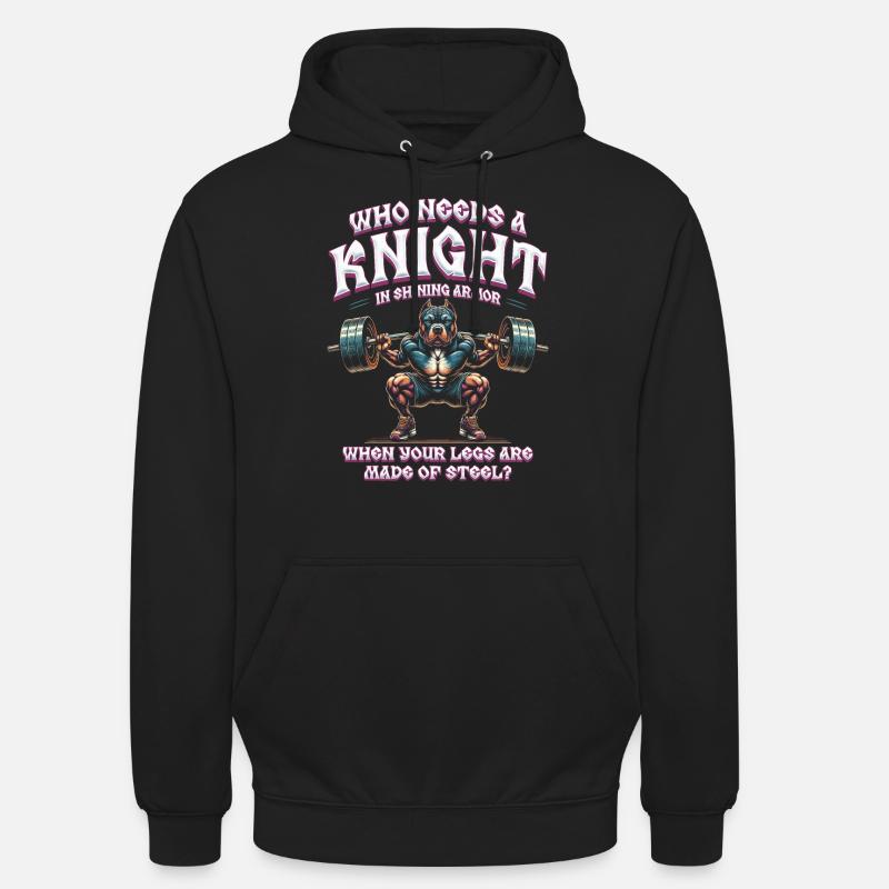 Beintraining Beine Workout Bodybuilder - Unisex Hoodie - Schwarz