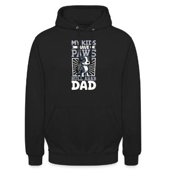 Bull Arab Papa - Unisex Hoodie - Schwarz - Vorne - Alina (178cm) & Michal (187cm)