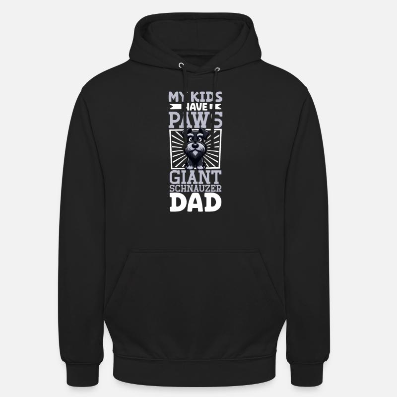Papa Schnauzer géant - Sweat-shirt à capuche unisexe - noir