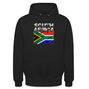 Südafrika - Unisex Hoodie - Schwarz - Vorne - Alina (178cm) & Michal (187cm)