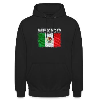 Mexiko - Unisex Hoodie - Schwarz - Vorne - Alina (178cm) & Michal (187cm)
