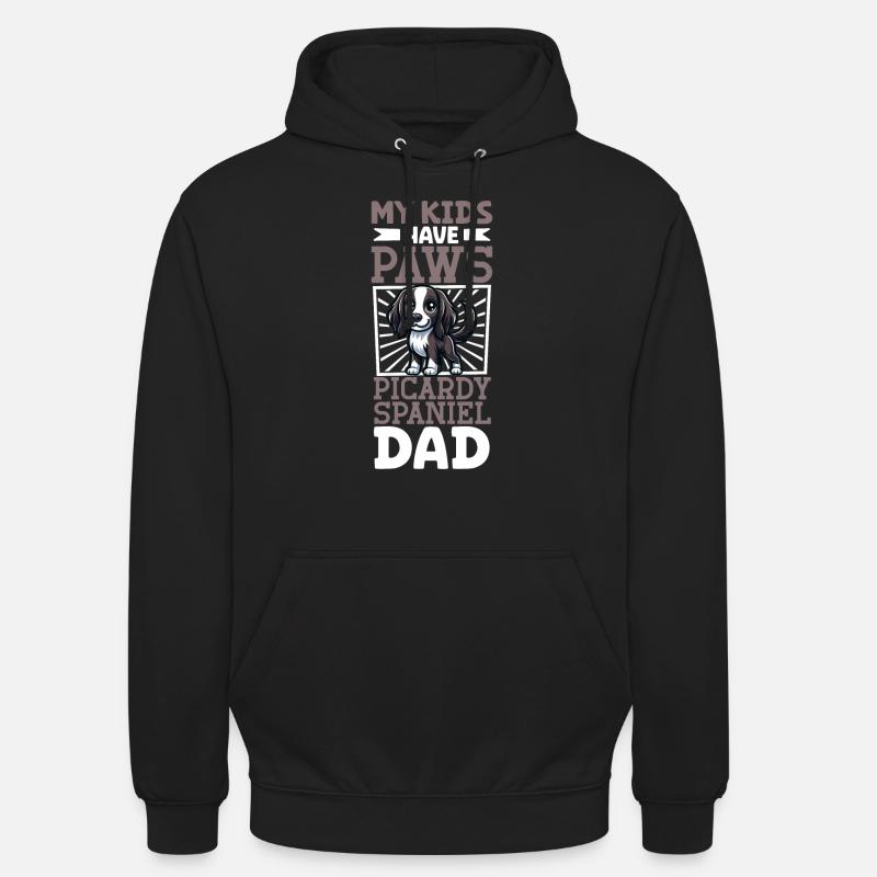 Epagneul Picard Papa - Sweat-shirt à capuche unisexe - noir