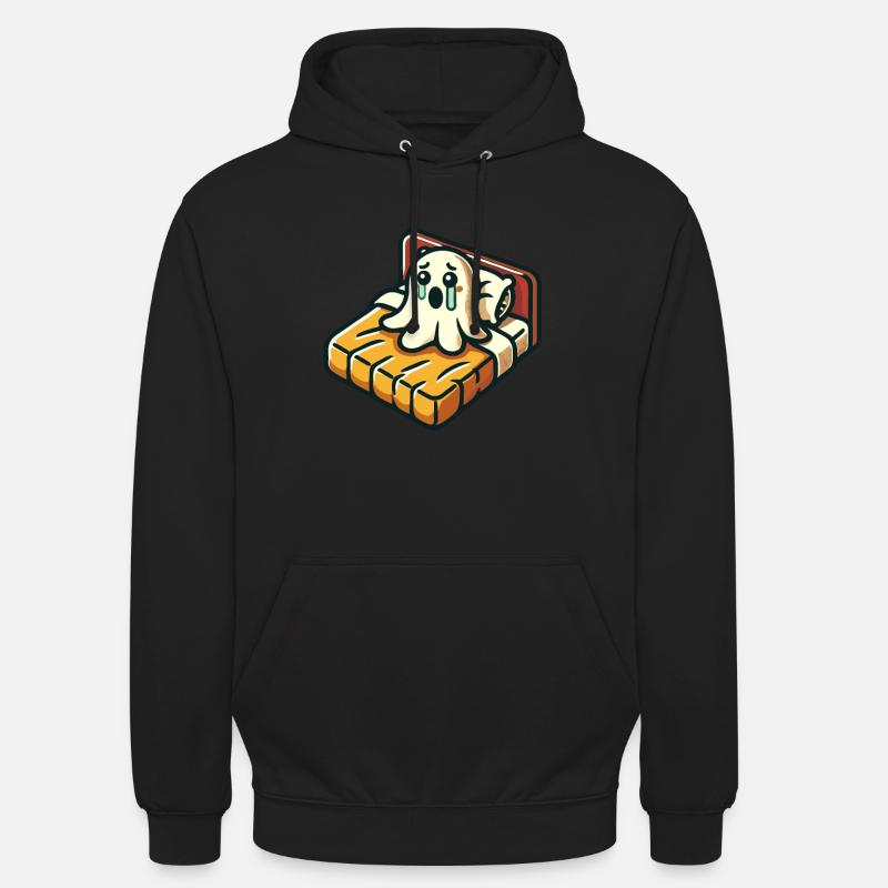 Sad Ghost Funny Ghost Design - Unisex Hoodie - black