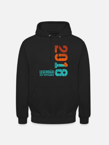 September 2018 Legendary since - Unisex Hoodie - black