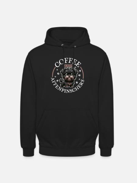 Coffee and Affenpinscher - Unisex Hoodie - black
