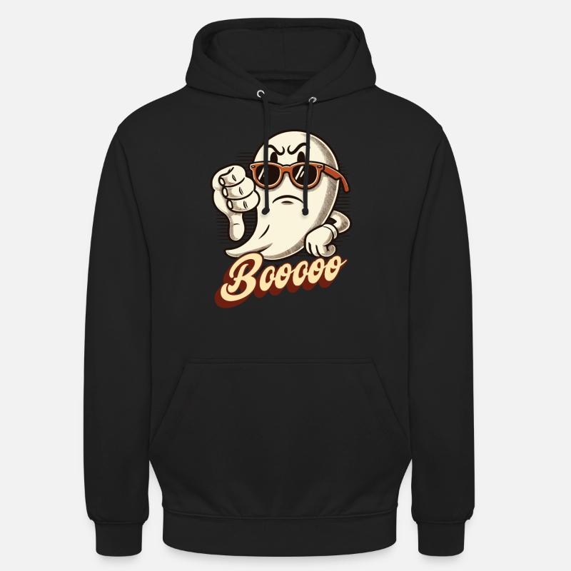 Booing Ghost Funny Ghost Design - Unisex Hoodie - black