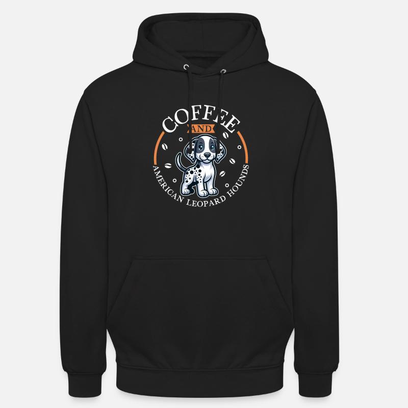 Café et léopard d’Amérique - Sweat-shirt à capuche unisexe - noir