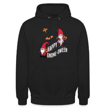 Happy Gnome-Oween Last Minute Kostüm - Unisex Hoodie - Schwarz - Vorne - Alina (178cm) & Michal (187cm)