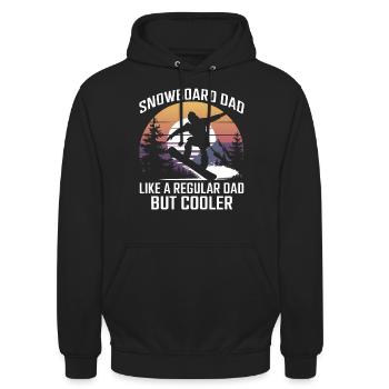 Snowboarderin Spruch Papa Snowboarding Geschenk - Unisex Hoodie - Schwarz - Vorne - Alina (178cm) & Michal (187cm)
