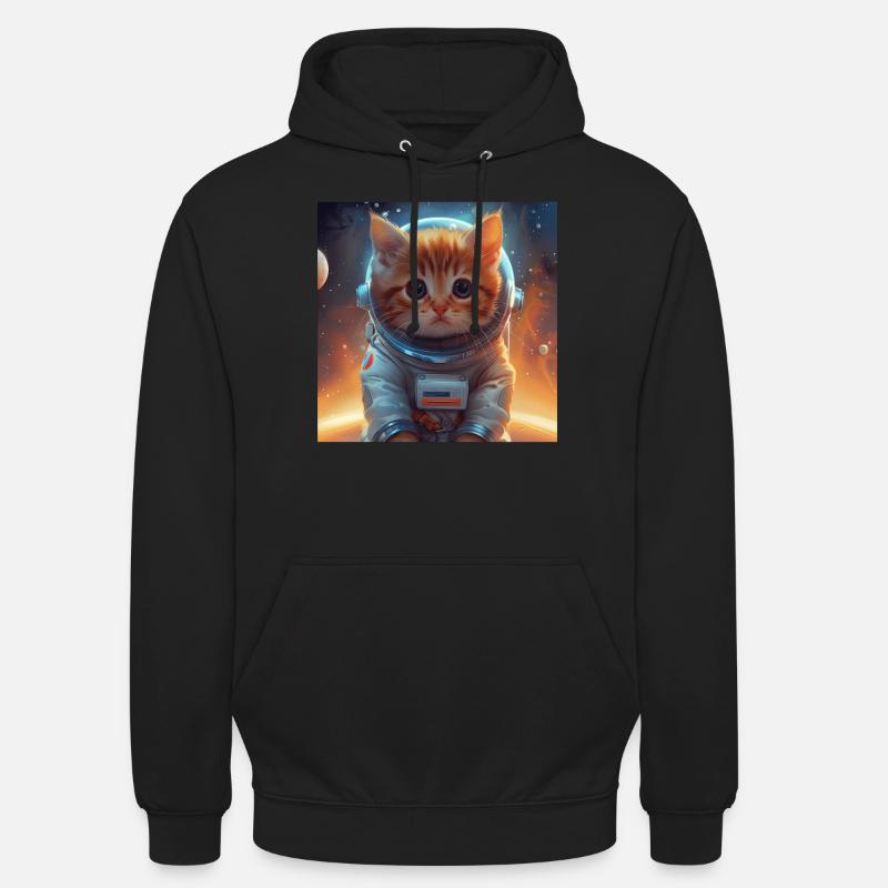 Chat - Sweat-shirt à capuche unisexe - noir