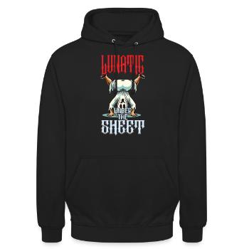 Funny Ghost Design Humorous Sarcastic - Unisex Hoodie - black - Front - Alina (178cm) & Michal (187cm)
