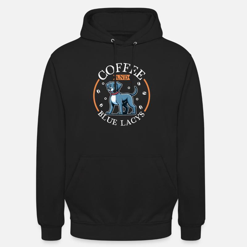 Café et dentelle bleue - Sweat-shirt à capuche unisexe - noir