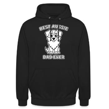 Berger australien papa drôle Aussie cadeau - Sweat-shirt à capuche unisexe - noir - Devant - Alina (178cm) & Michal (187cm)