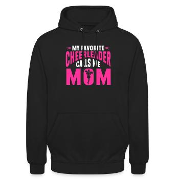 Cheerleading Cheerleader Base Flyer - Unisex Hoodie - Schwarz - Vorne - Alina (178cm) & Michal (187cm)