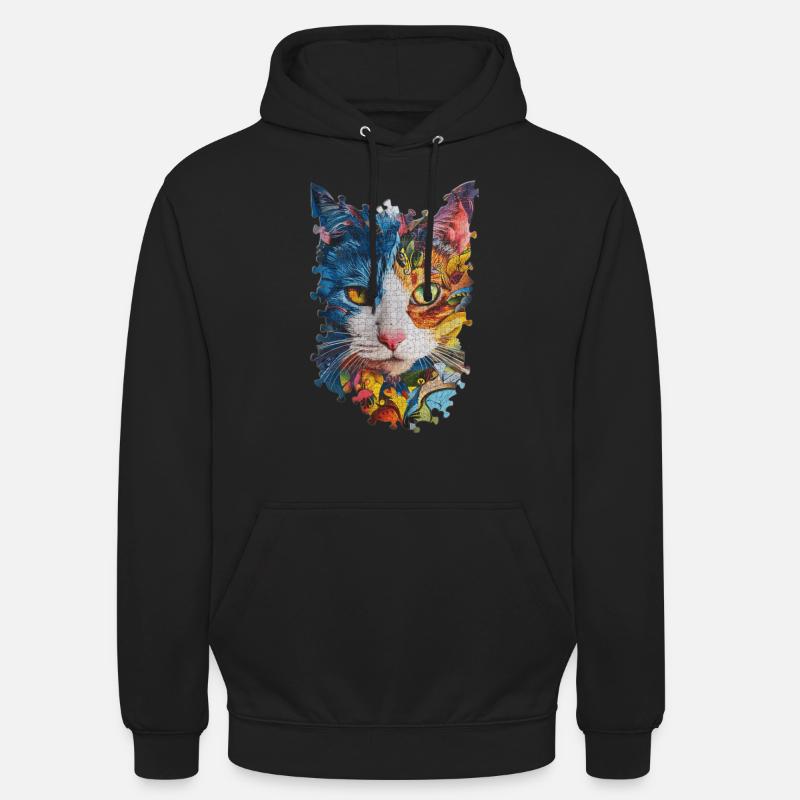 Chat - Sweat-shirt à capuche unisexe - noir
