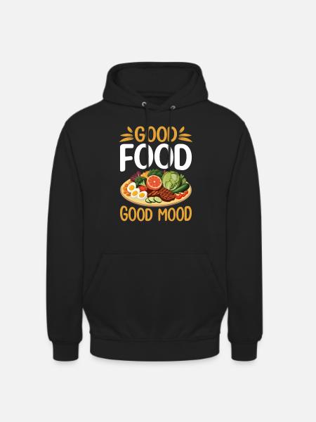 Good food = Good mood. - Unisex Hoodie - black