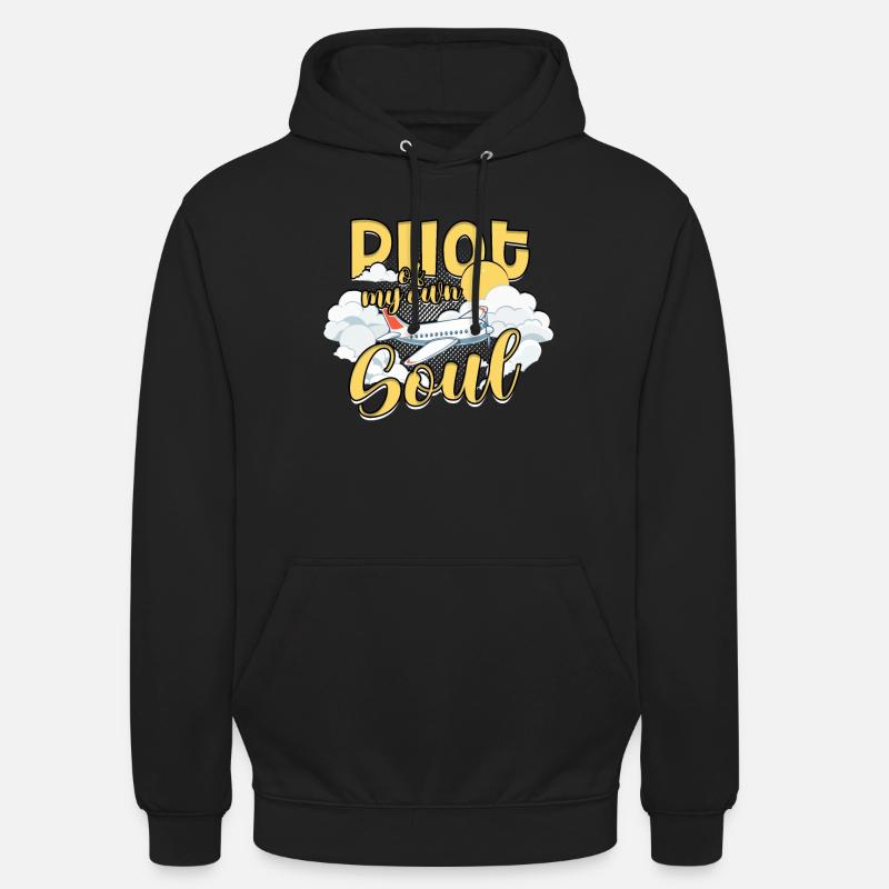 First solo flight pilot - Unisex Hoodie - black