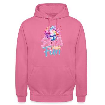 Zuckerwatte Pink Fluff Fun - Unisex Hoodie - Pink - Vorne - Alina (178cm) & Michal (187cm)