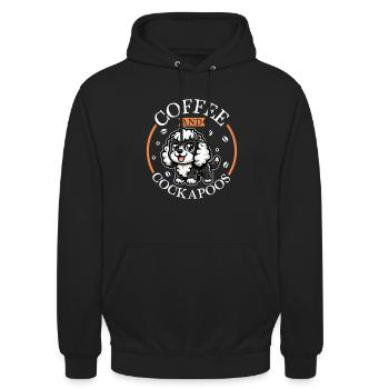 Coffee and Cockapoo - Unisex Hoodie - black - Front - Alina (178cm) & Michal (187cm)