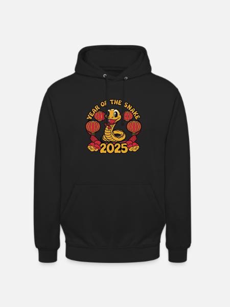 Chiński rok 2025 Rok Węża - Bluza z kapturem typu unisex - czarny